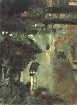 Lesser Ury Nollendorf Square at Night (nn02)